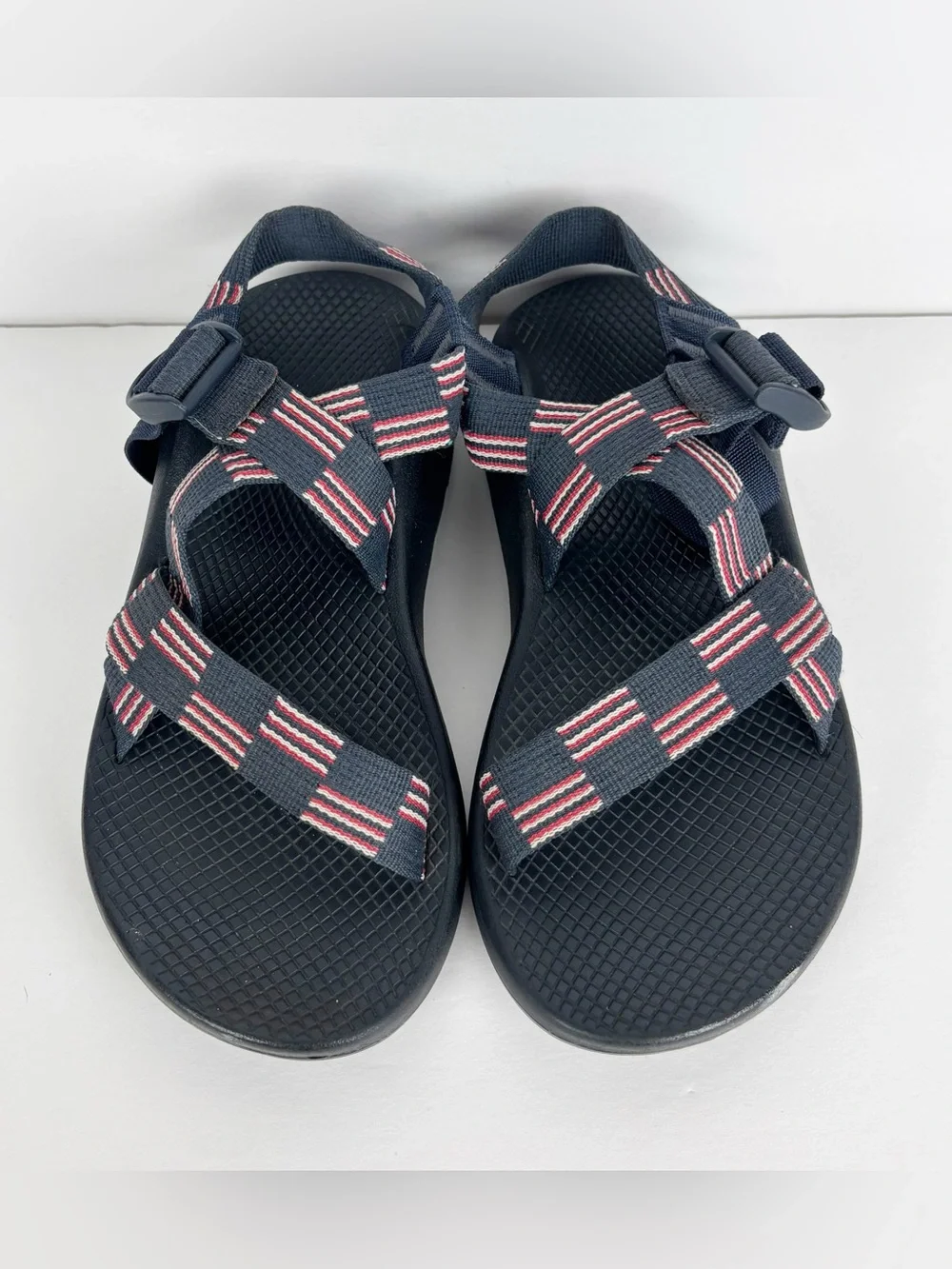 Chaco Z/1 Classic Sandals Men’s 7 Blue Red White Flag Athletic Outdoor Hiking - Picture 3 of 7